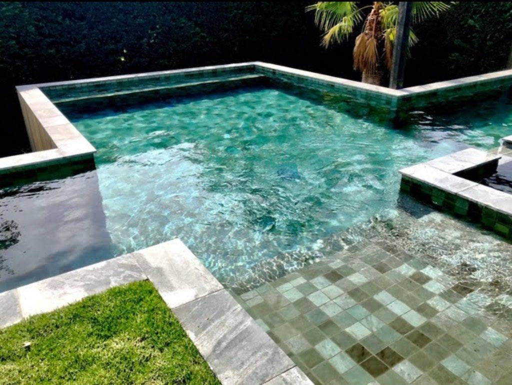 Sukabumi natural stone luxury swimming pool